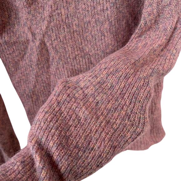 Free People Y2K Mohair Pink Turtleneck Sweater M Boho Cozy Knit Vintage - Picture 7 of 7